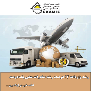 رشد واردات ۱۳ درصد، رشد صادرات منفی یک درصدرشد واردات ۱۳ درصد، رشد صادرات منفی یک درصد